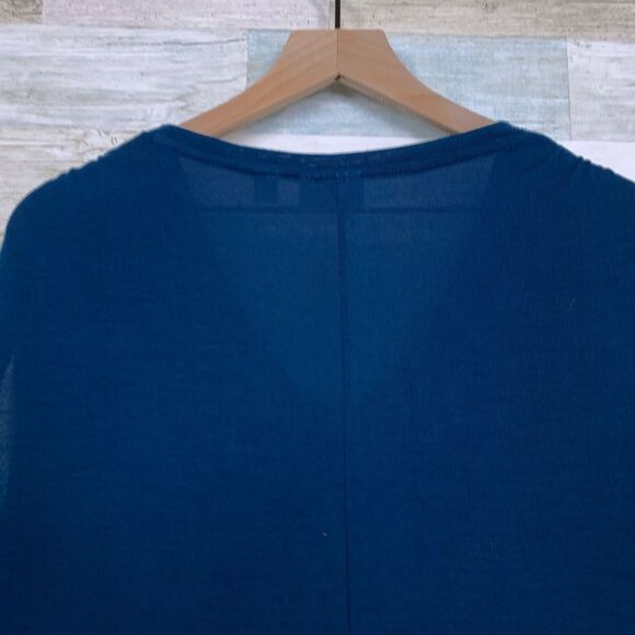 Sweet Pea NY&Co Hi Lo Dolman Tunic Blue Relaxed Fit Stretch Knit Womens Medium - Picture 7 of 9
